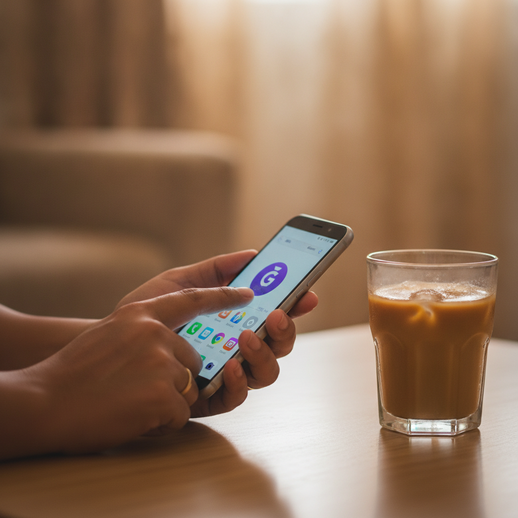 Filipino player using GCash on smartphone for online casino transactions
